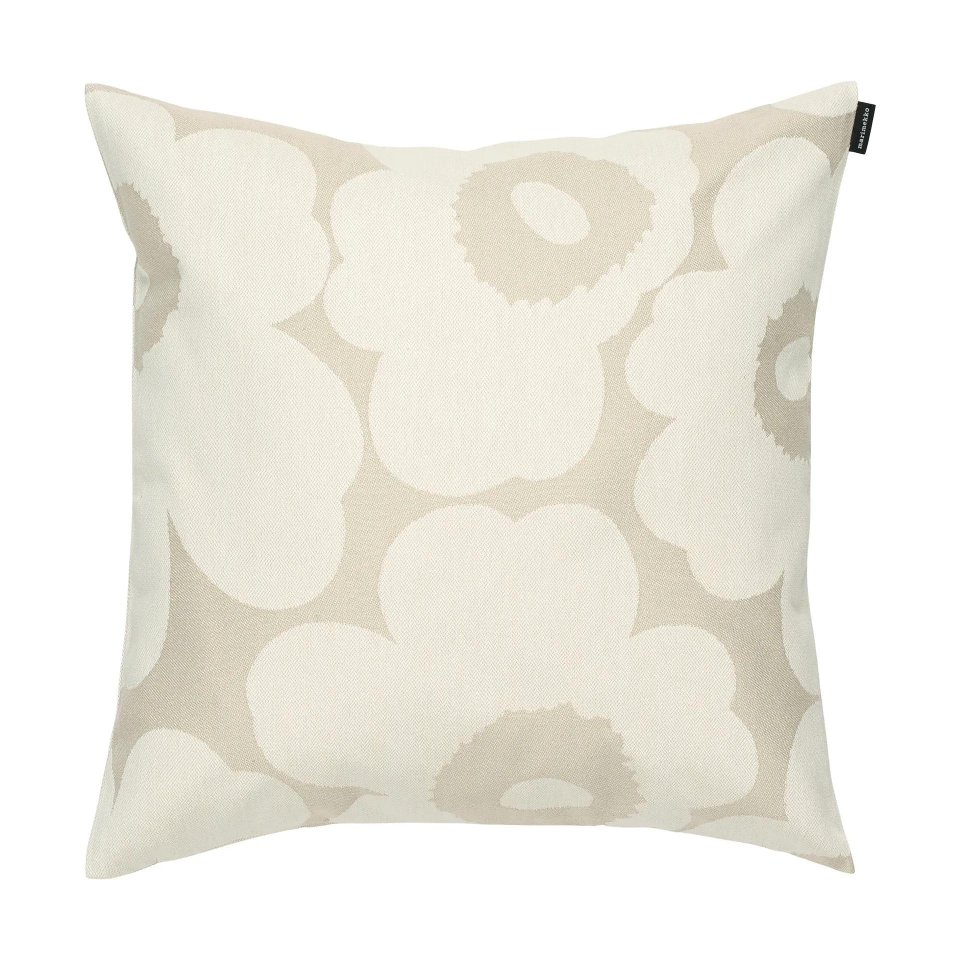 Housse de coussin jacquard Unikko 50x50 cm, Écru Marimekko