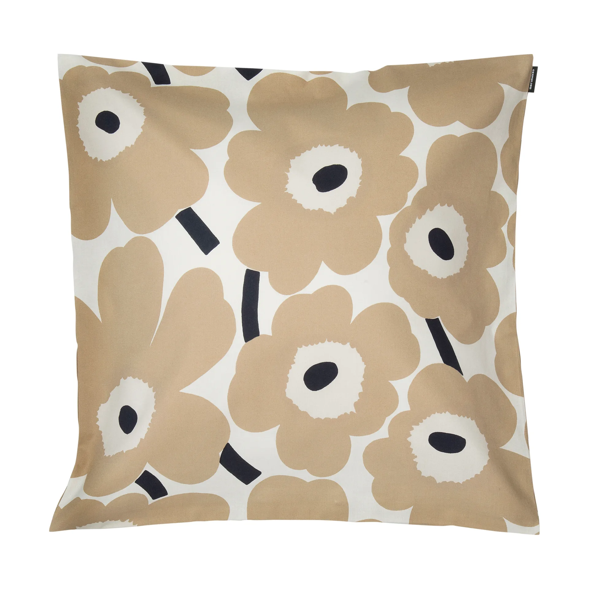 Housse de coussin Pieni Unikko 50x50 cm, Blanc cassé-beige-bleu foncé Marimekko