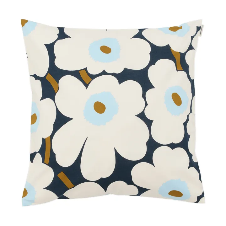 Housse de coussin Pieni Unikko 50x50 cm - Blueberry-white-cold blue - Marimekko
