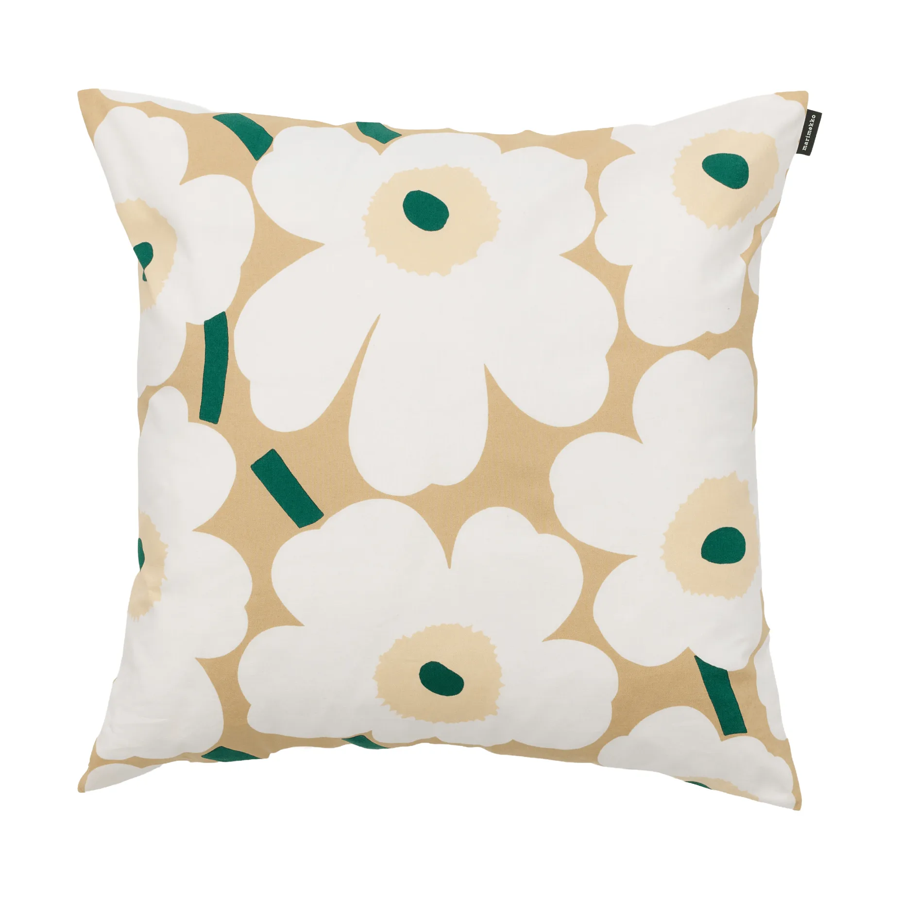 Housse de coussin Pieni unikko 50x50 cm, Sand-white-hay-emerald Marimekko