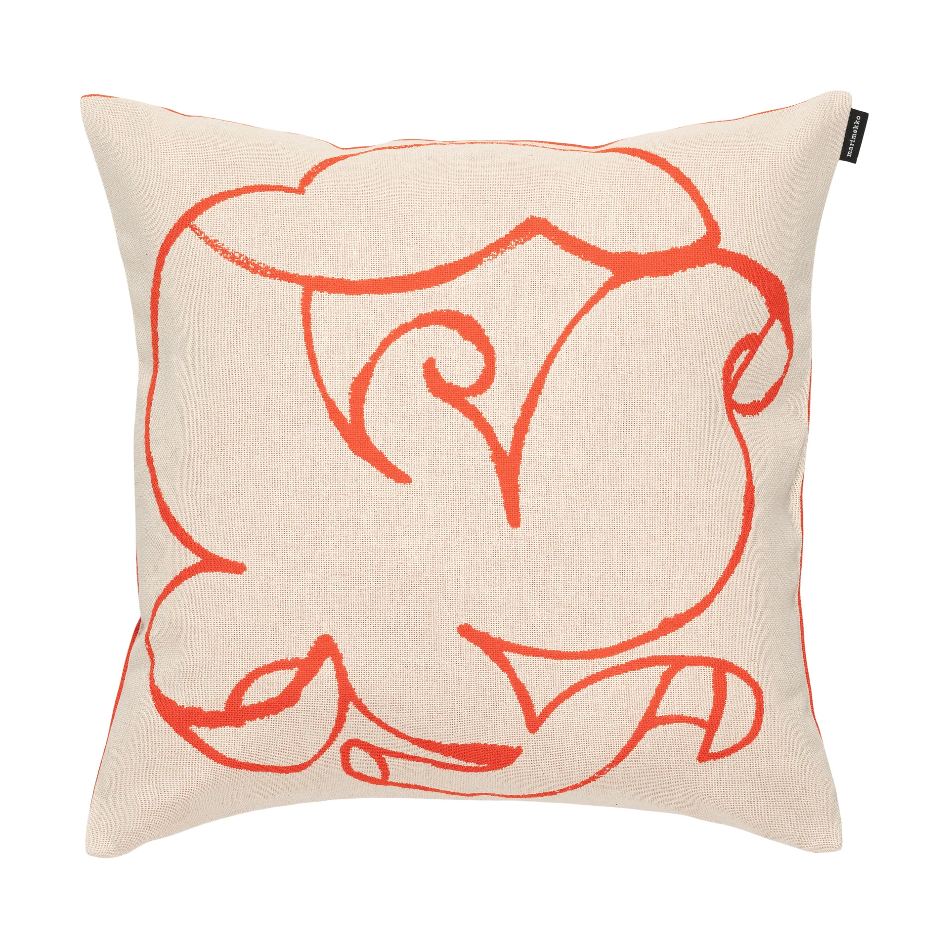 Housse de coussin Pistilla 46x46 cm, Offwhite-tomato red Marimekko