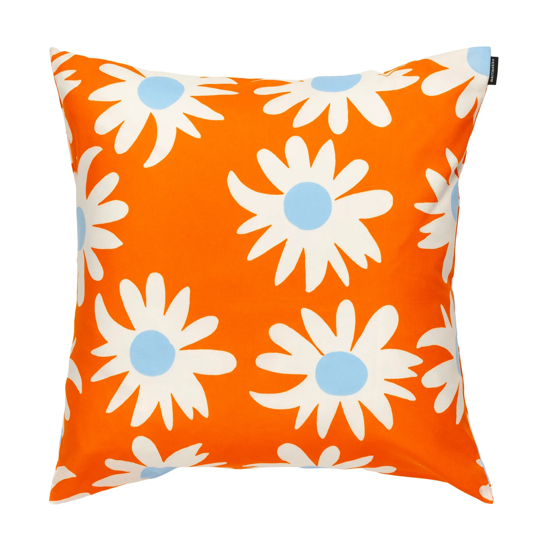 Housse de coussin Rakastaa ei rakasta 50x50 cm, Orange-Off-white-light blue Marimekko