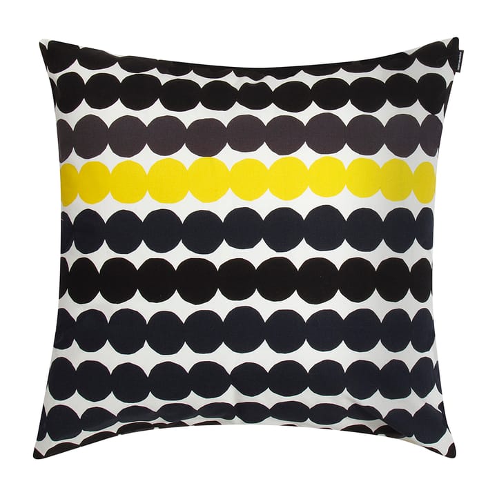 Housse de coussin Räsymatto - noir-gris-jaune - Marimekko