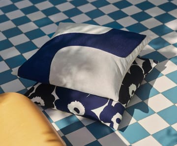 Housse de coussin Seireeni 50x50 cm - Lin-bleu foncé - Marimekko