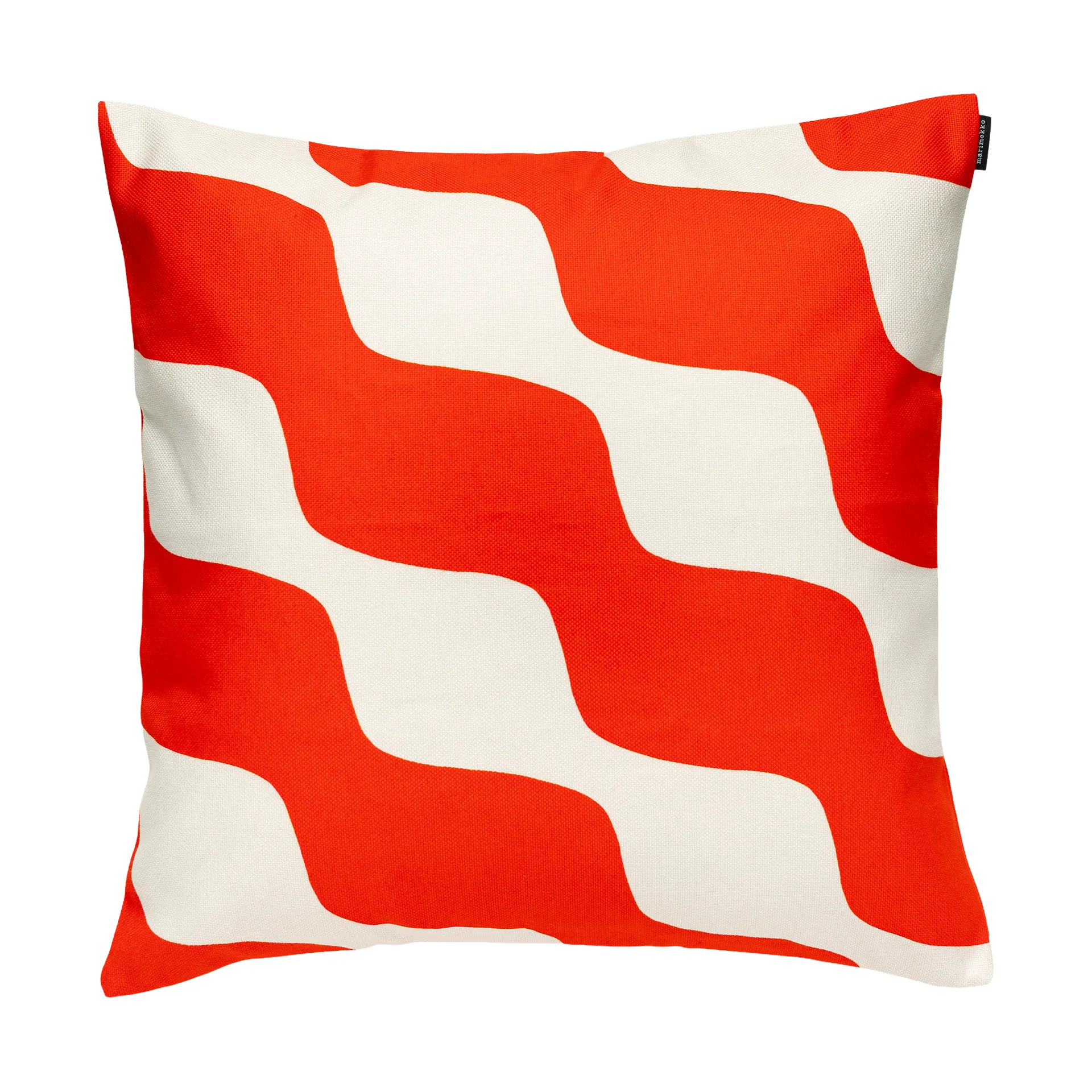 Housse de coussin Taifuuni, Natural white, orange red, 50x50 cm Marimekko