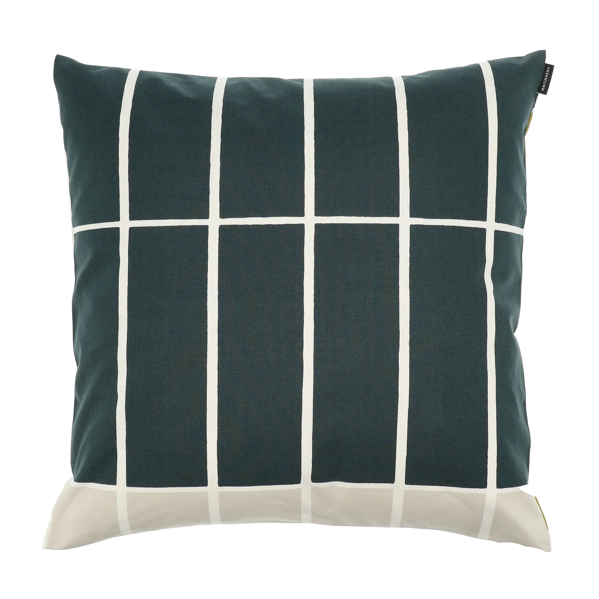 Housse de coussin Tiiliskivi 50x50 cm, Jaune-vert foncé Marimekko