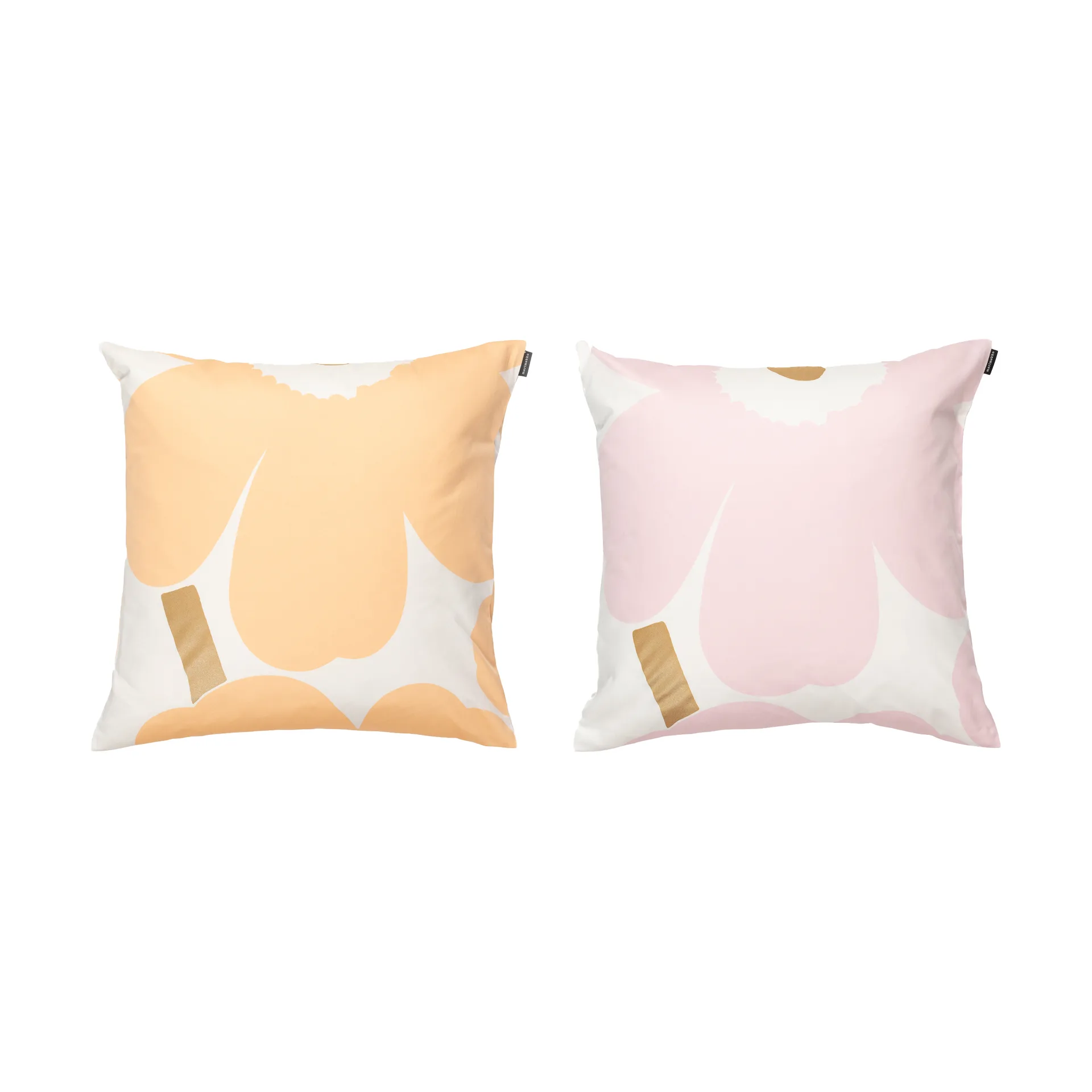 Housse de coussin Unikko 50x50 cm 2 pièces, White-Light pink-apricot Marimekko