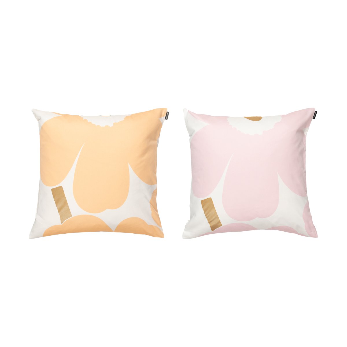 Marimekko Housse de coussin Unikko 50x50 cm 2 pièces White-Light pink-apricot