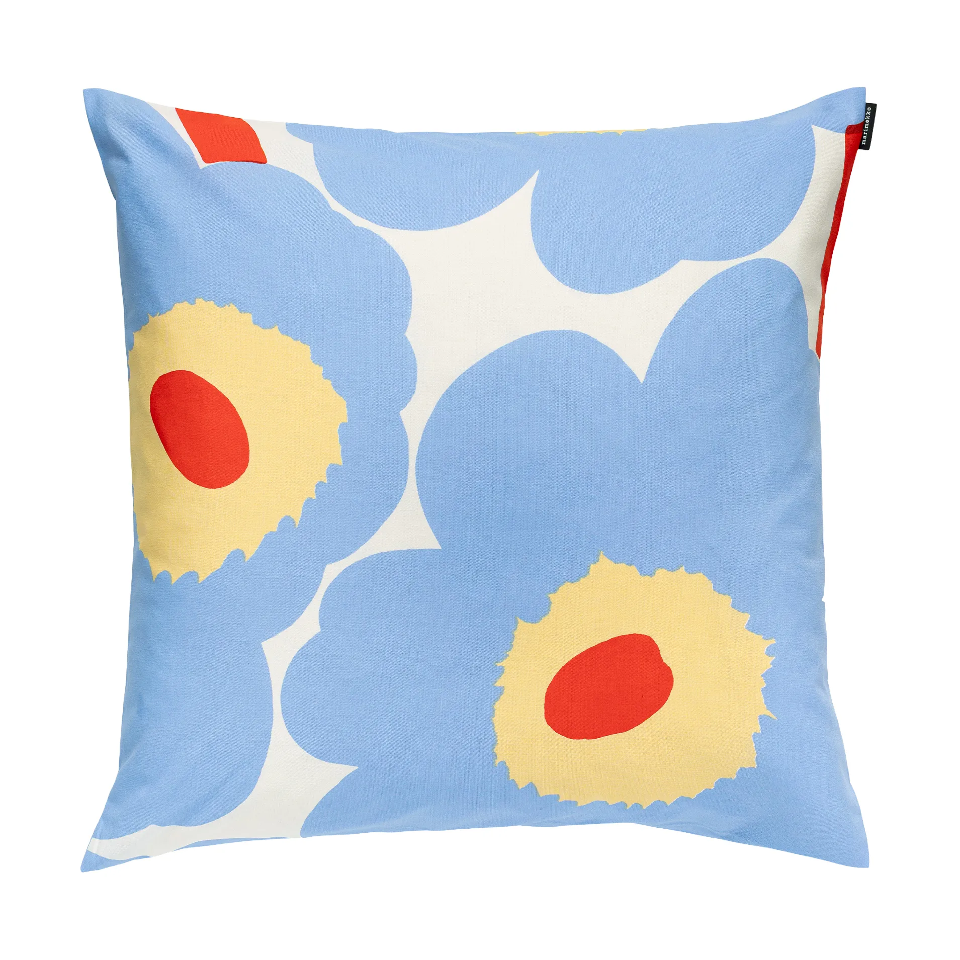 Housse de coussin Unikko 50x50 cm, White-light blue-orange red-melon Marimekko