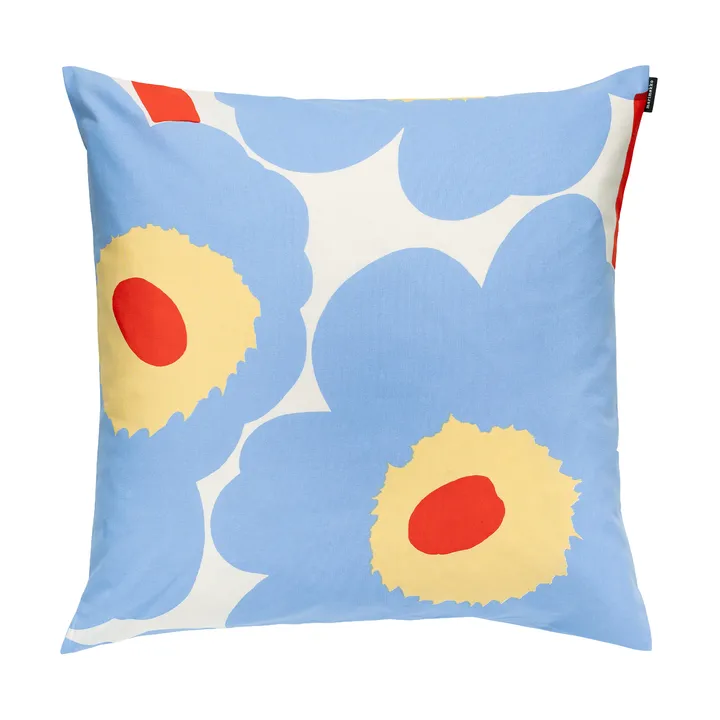 Housse de coussin Unikko 50x50 cm - White-light blue-orange red-melon - Marimekko