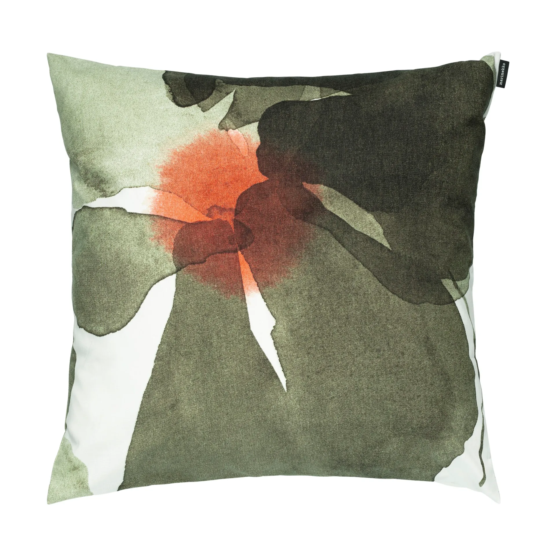 Housse de coussin Valssi 50x50 cm, White-forest green-tomato red Marimekko