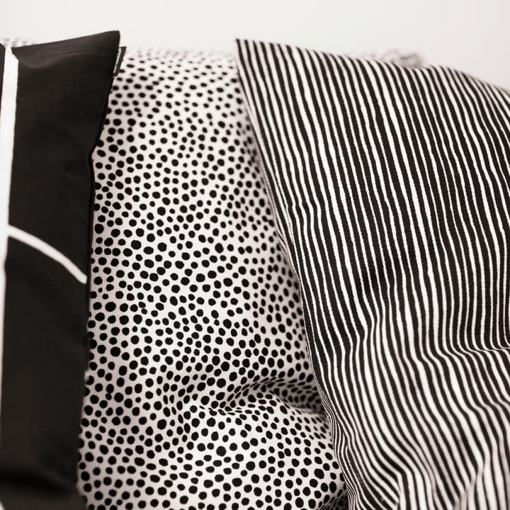 Housse de coussin Räsymatto Marimekko - noir blanc jaune