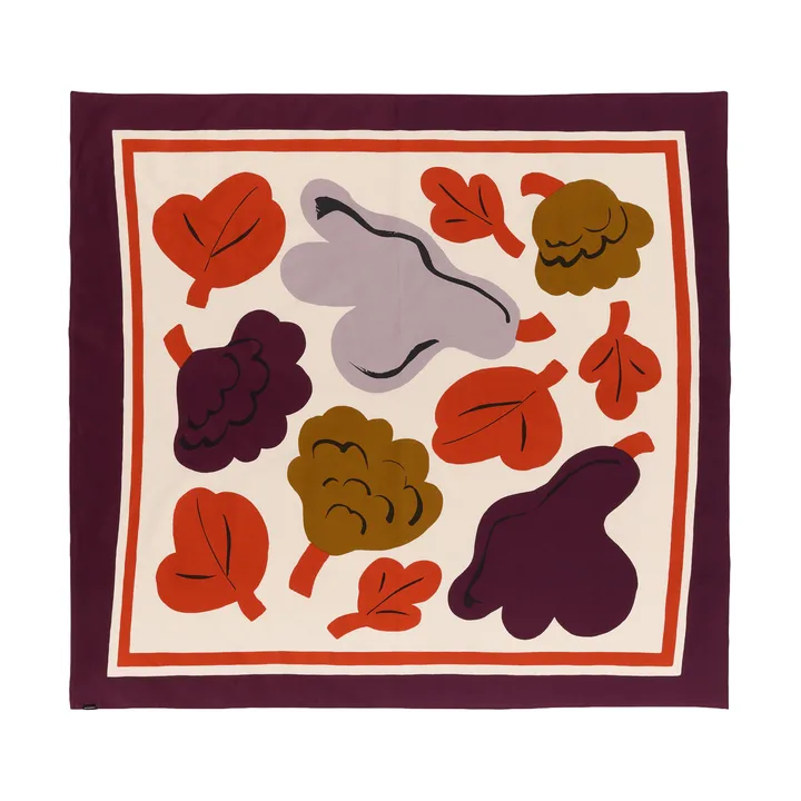 Kukasta Kukkaan bougie - Hay-prune-bronze-terracotta, 140x140 cm - Marimekko