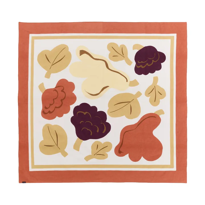 Kukasta Kukkaan bougie - White-terrac-ochre-plum, 140x140 cm - Marimekko