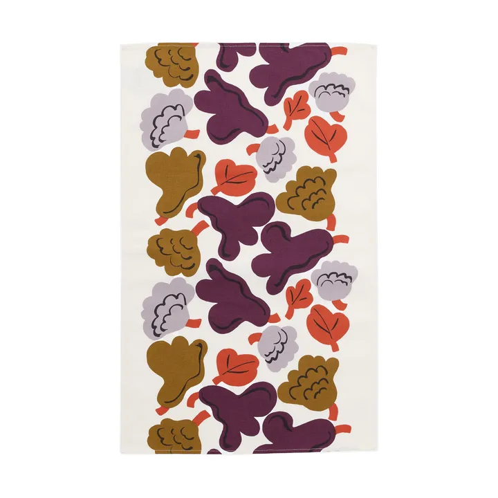 Kukasta Kukkaan torchon de cuisine - Hay-prune-bronze-terracotta, 43x70 cm - Marimekko