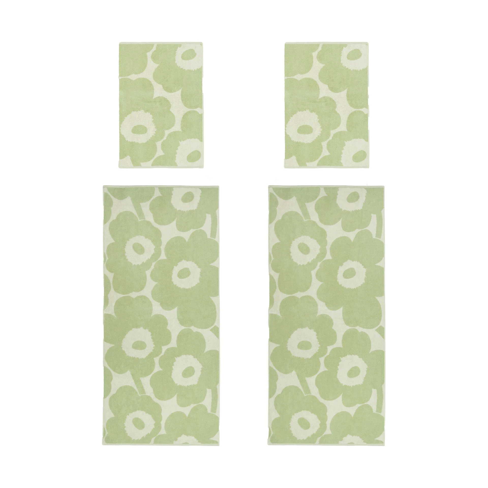 Lot de serviettes Unikko, Off white-sage Marimekko