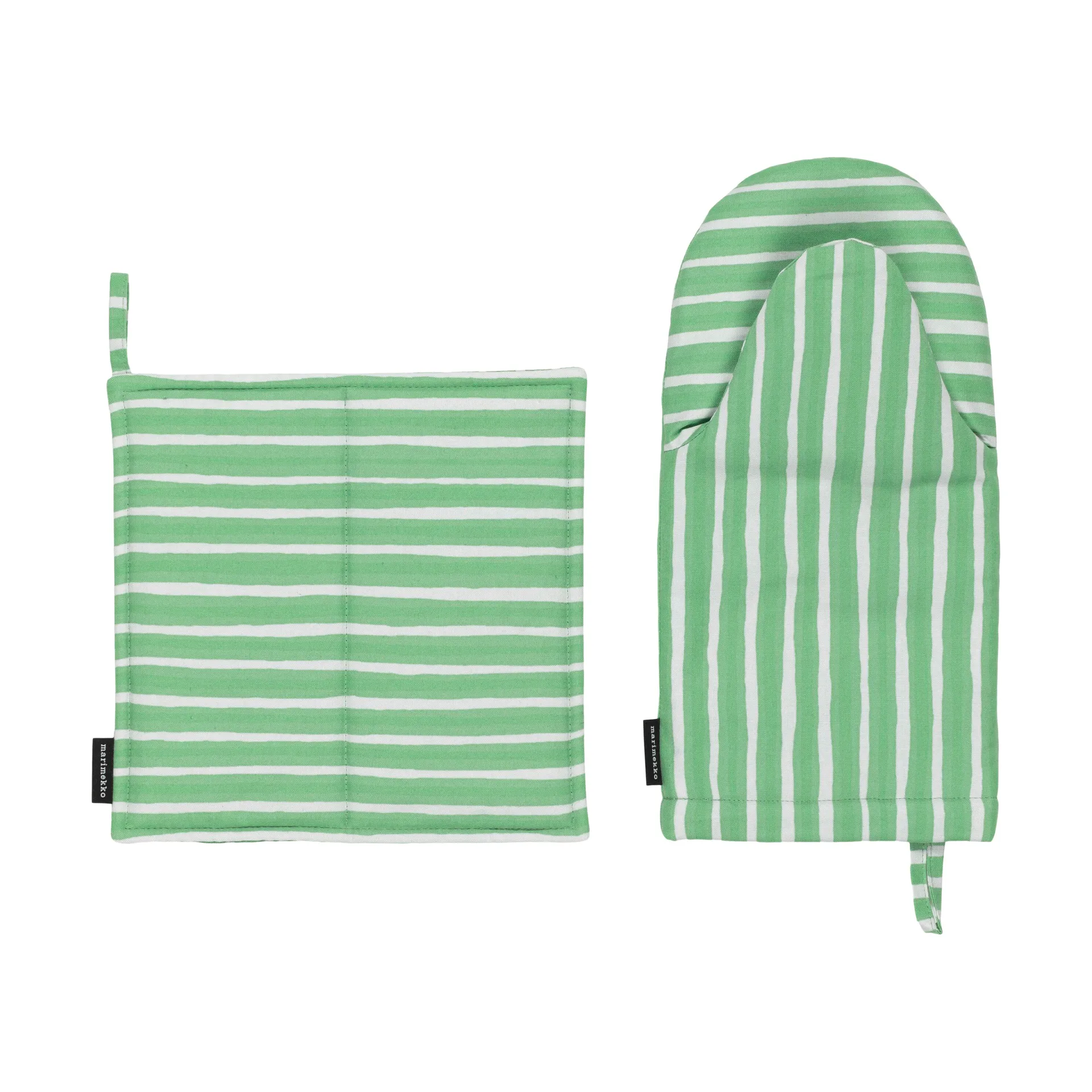 Manique + gant de cuisine Piccolo 2 pièces, Light grey-spring green Marimekko