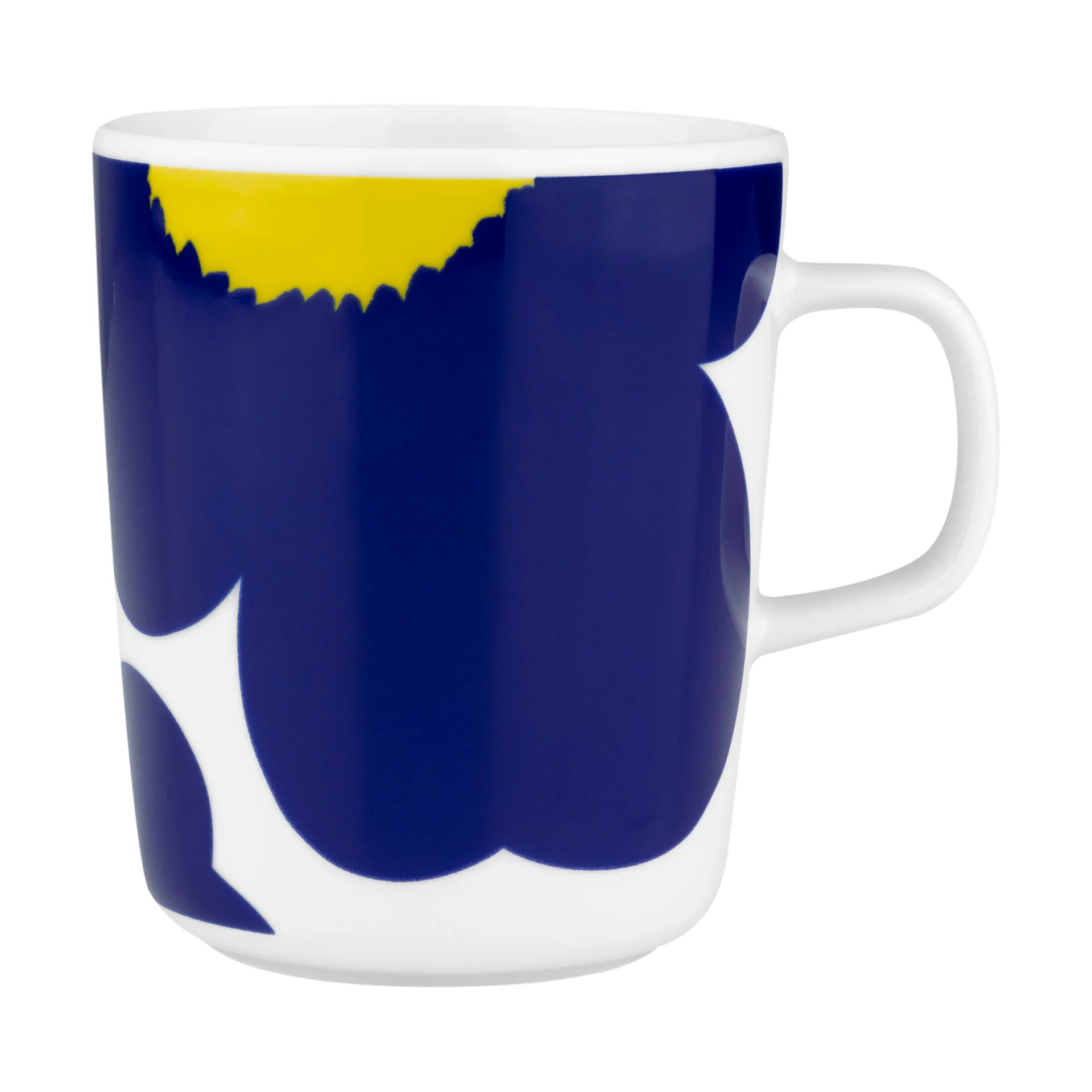 Mug Iso Unikko 25 cl, White-d. blue-yellow Marimekko