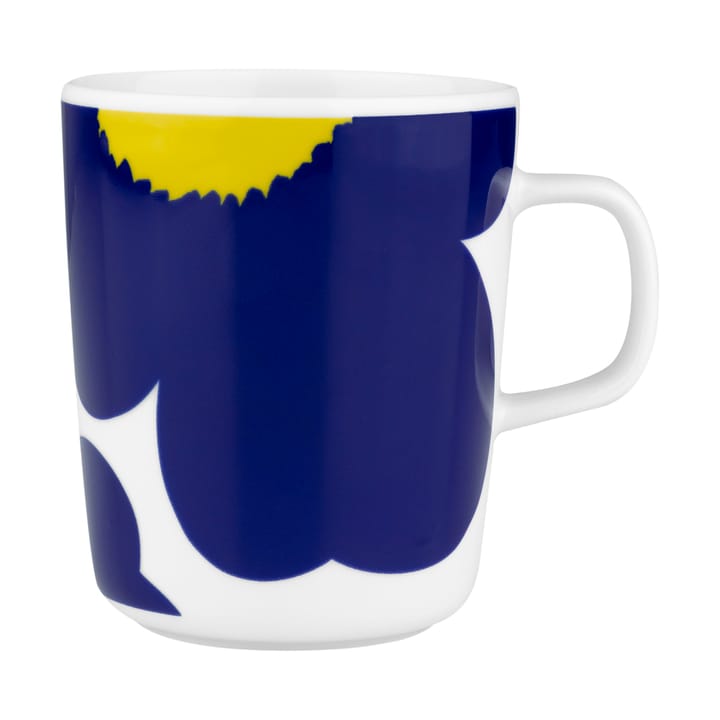 Mug Iso Unikko 25 cl - White-d. blue-yellow - Marimekko