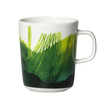 Mug Oiva Sääpäiväkirja 25 cl - Blanc-vert - Marimekko