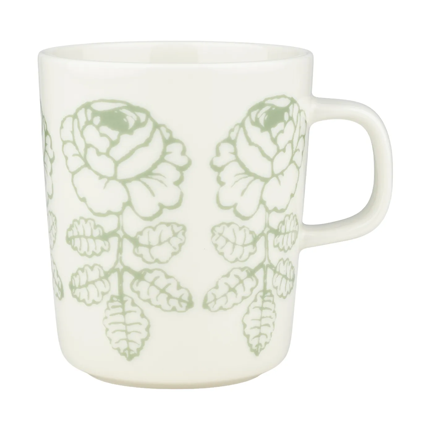 Mug Oiva Vihkiruusu, White, sage, 25 cl Marimekko