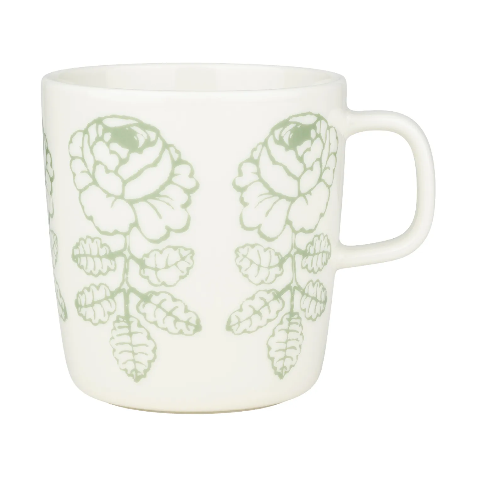 Mug Oiva Vihkiruusu, White, sage, 40 cl Marimekko