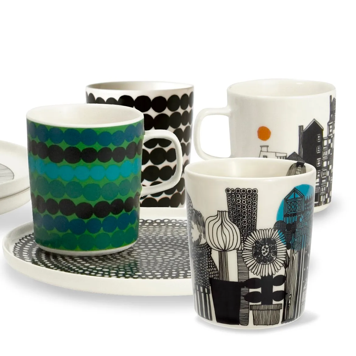 Mug Räsymatto 25 cl, noir-blanc Marimekko