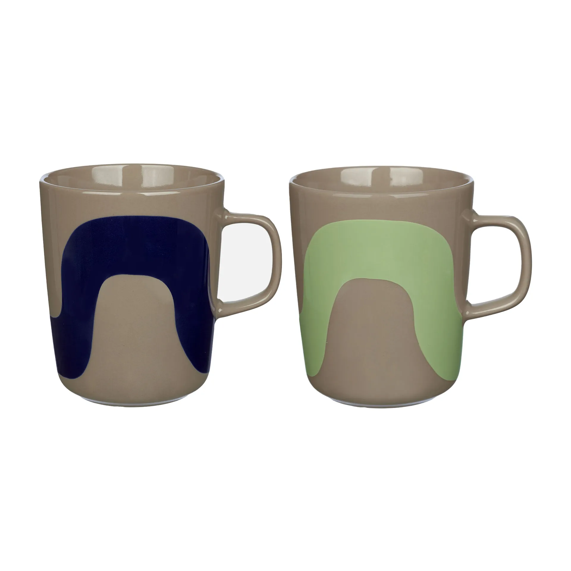 Mug Seireeni 25 cl, lot de 2, Terra-bleu foncé-menthe Marimekko