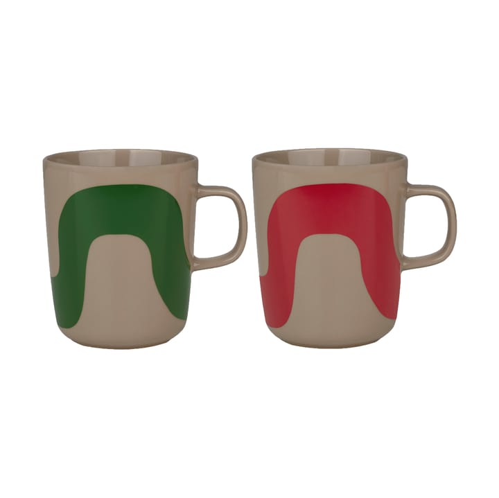 Mug Seireeni 25 cl, lot de 2 - Terra-green-red - Marimekko