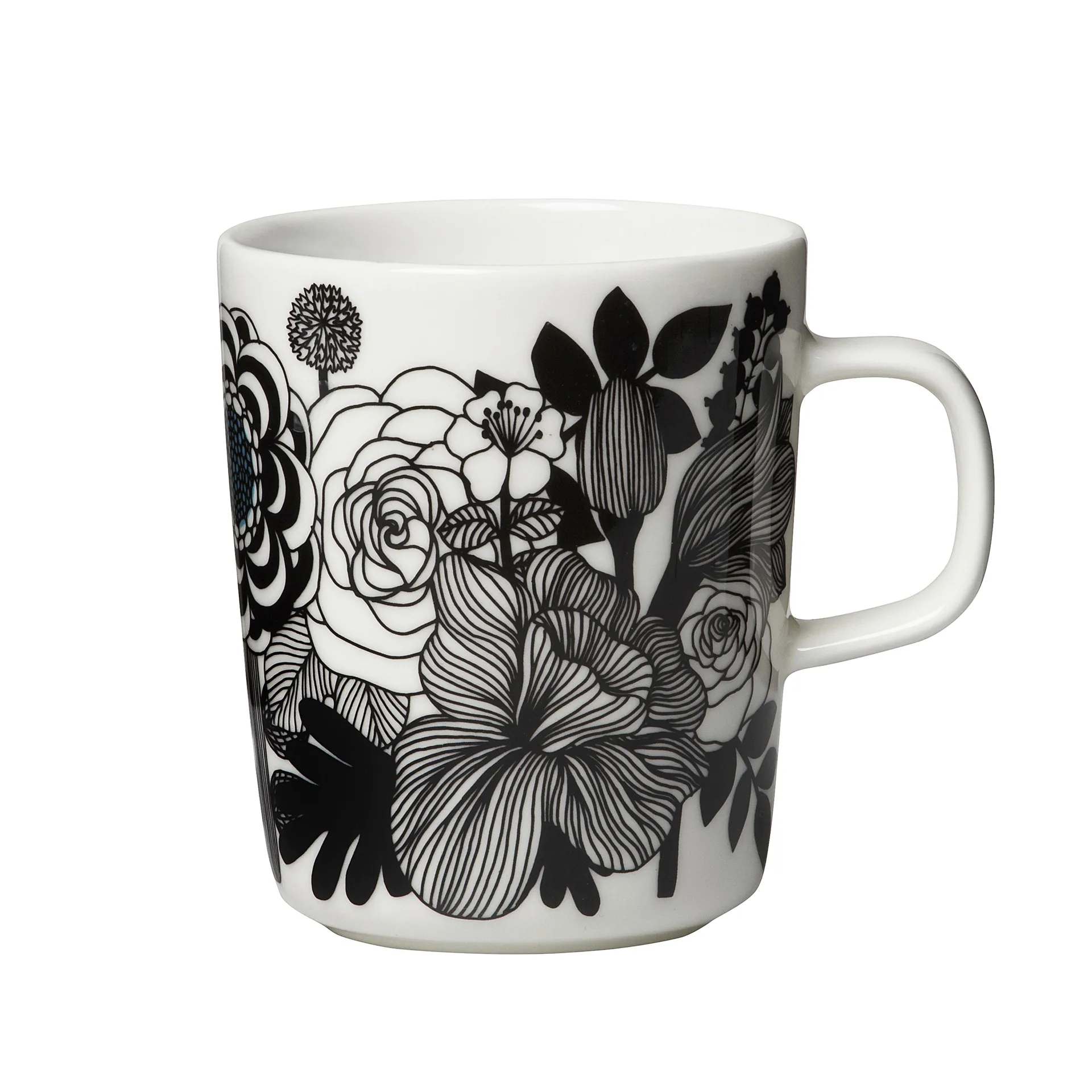 Mug Siirtolapuutarha 2,5 dl, Blanc-noir Marimekko