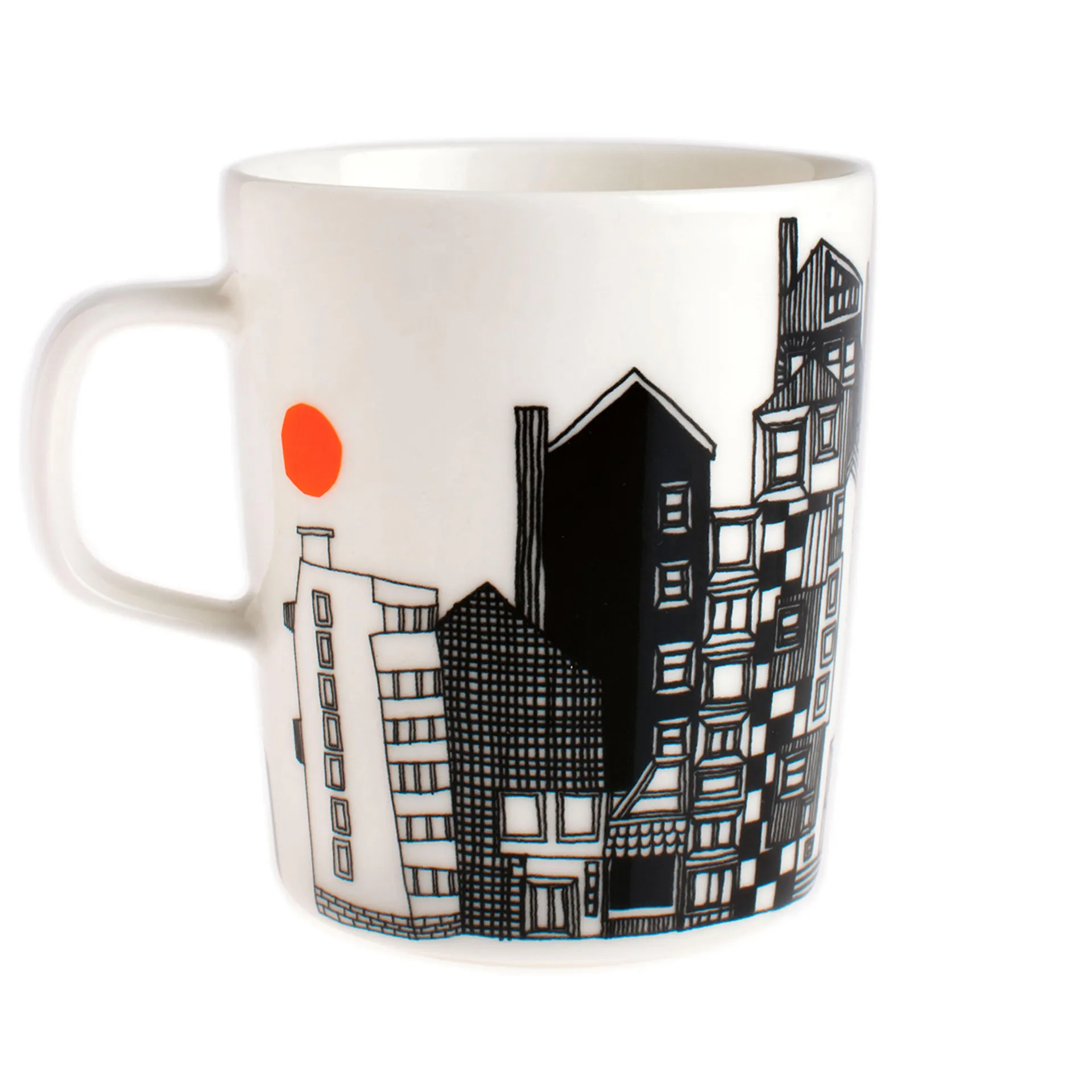 Mug Siirtolapuutarha 2,5 dl, noir-orange Marimekko