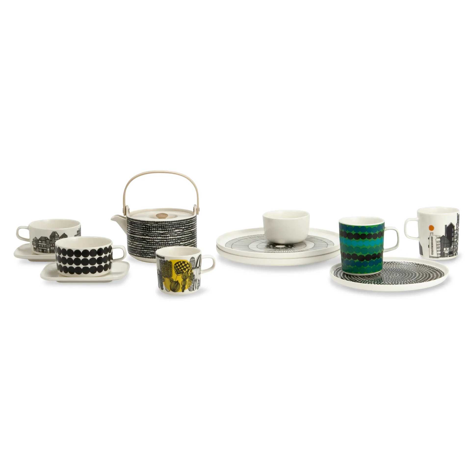 Mug Siirtolapuutarha 2,5 dl, noir-orange Marimekko