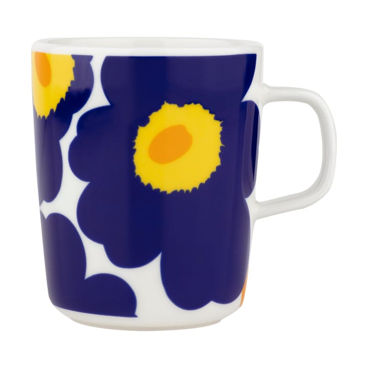 Mug Unikko 25 cl 60e anniversaire - White-d. blue-yellow - Marimekko