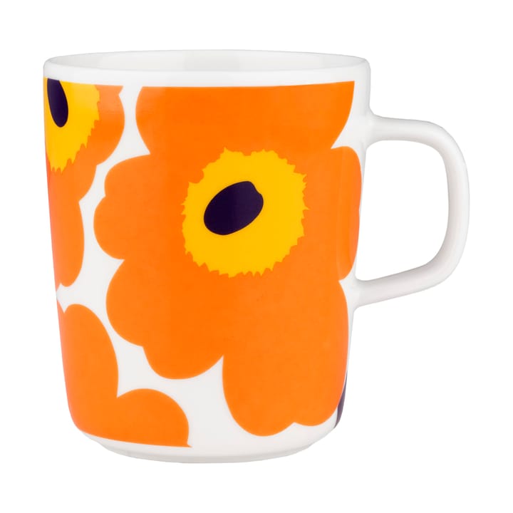 Mug Unikko 25 cl 60e anniversaire - White-orange-yellow - Marimekko