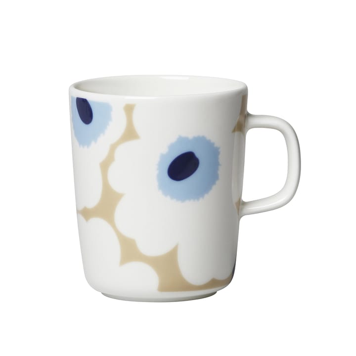 Mug Unikko 25 cl - Beige-blanc cassé-bleu - Marimekko