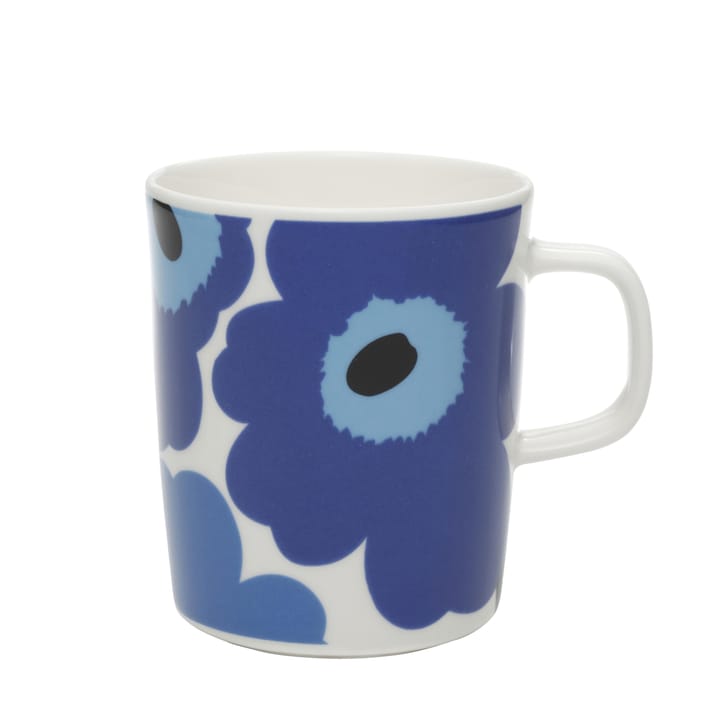 Mug Unikko 25 cl - blanc-bleu - Marimekko