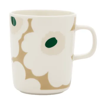 Mug Unikko 25 cl - White-beige-light sand-dark green - Marimekko