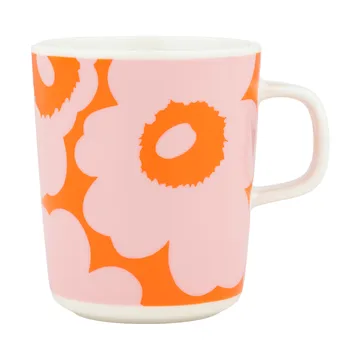 Mug Unikko 25 cl - White-pink-orange - Marimekko