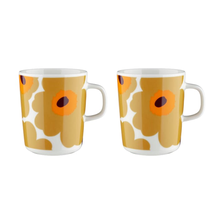 Mug Unikko 2,5 dl, lot de 2 - Blanc - Marimekko