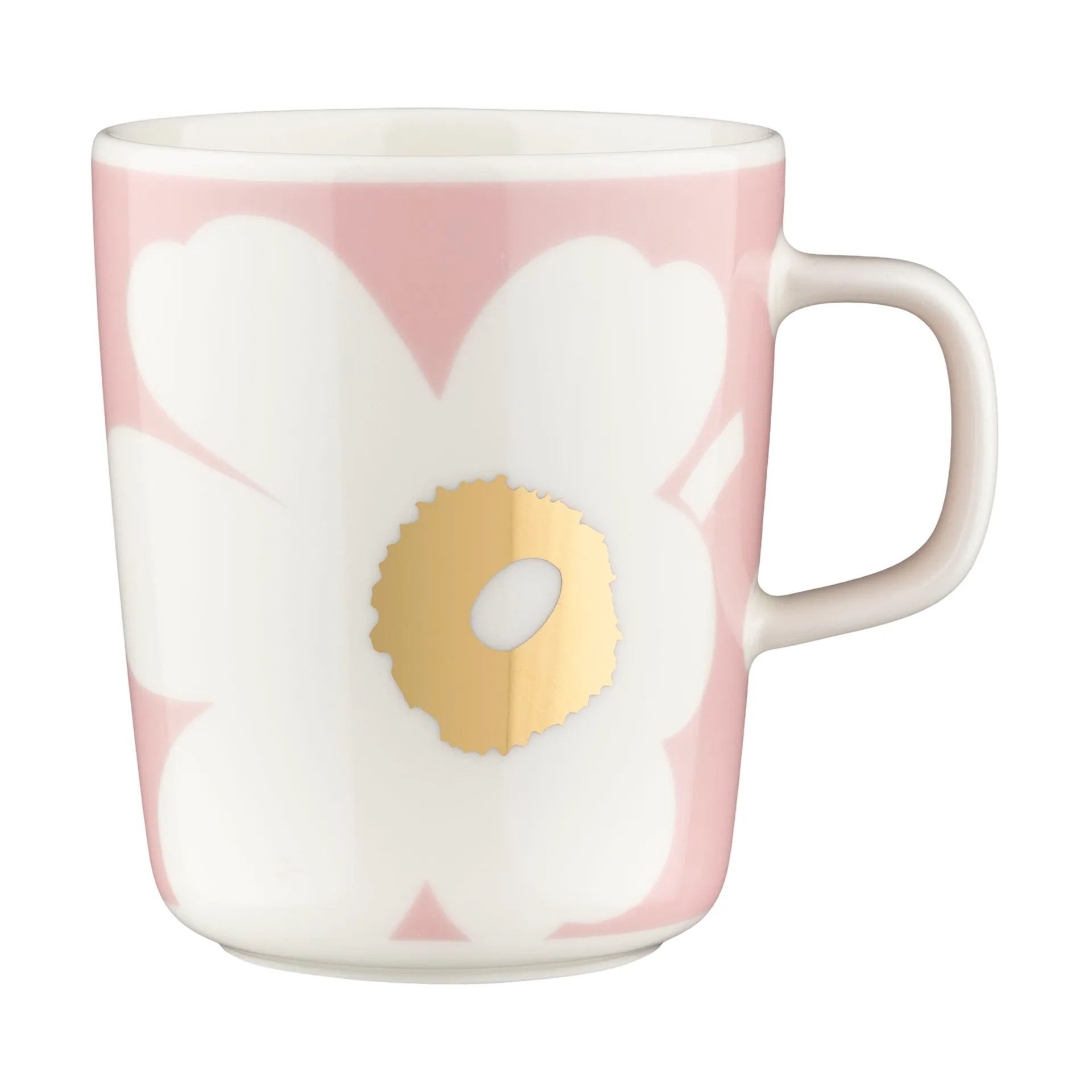 Mug Unikko 2,5 dl, lot de 2, White-Light pink-gold Marimekko