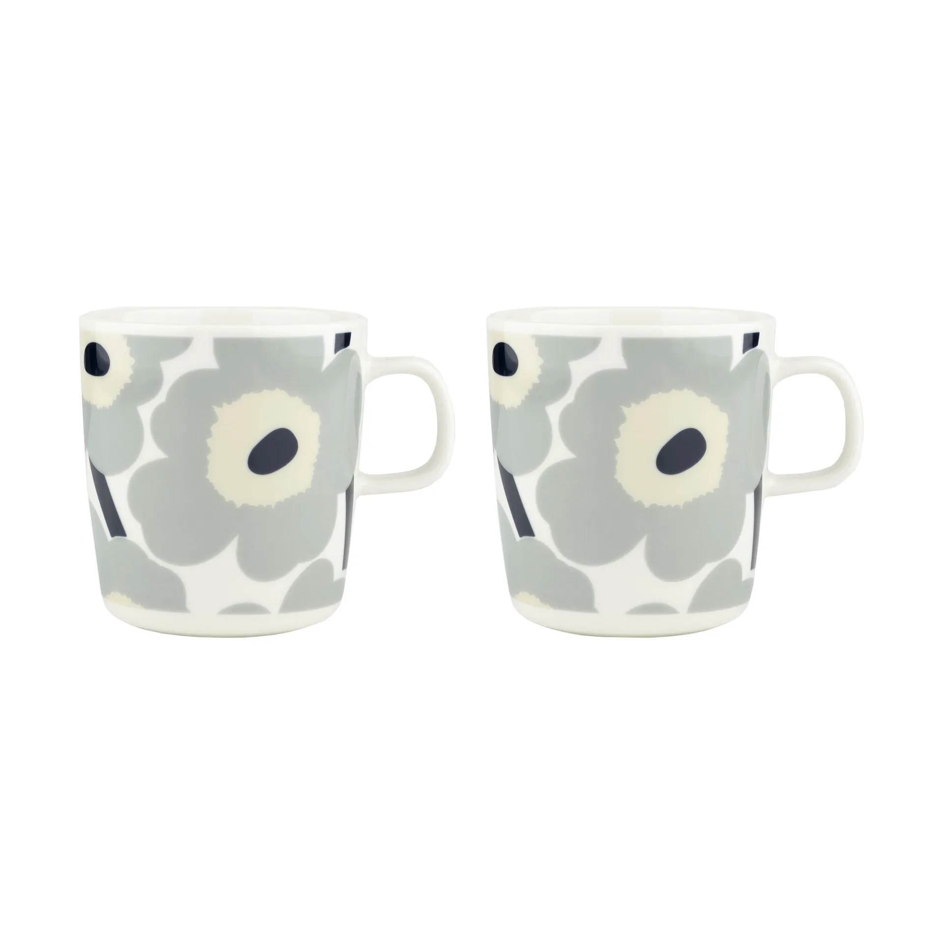 Mug Unikko 40 cl lot de 2, White-light grey-sand-dark blue Marimekko