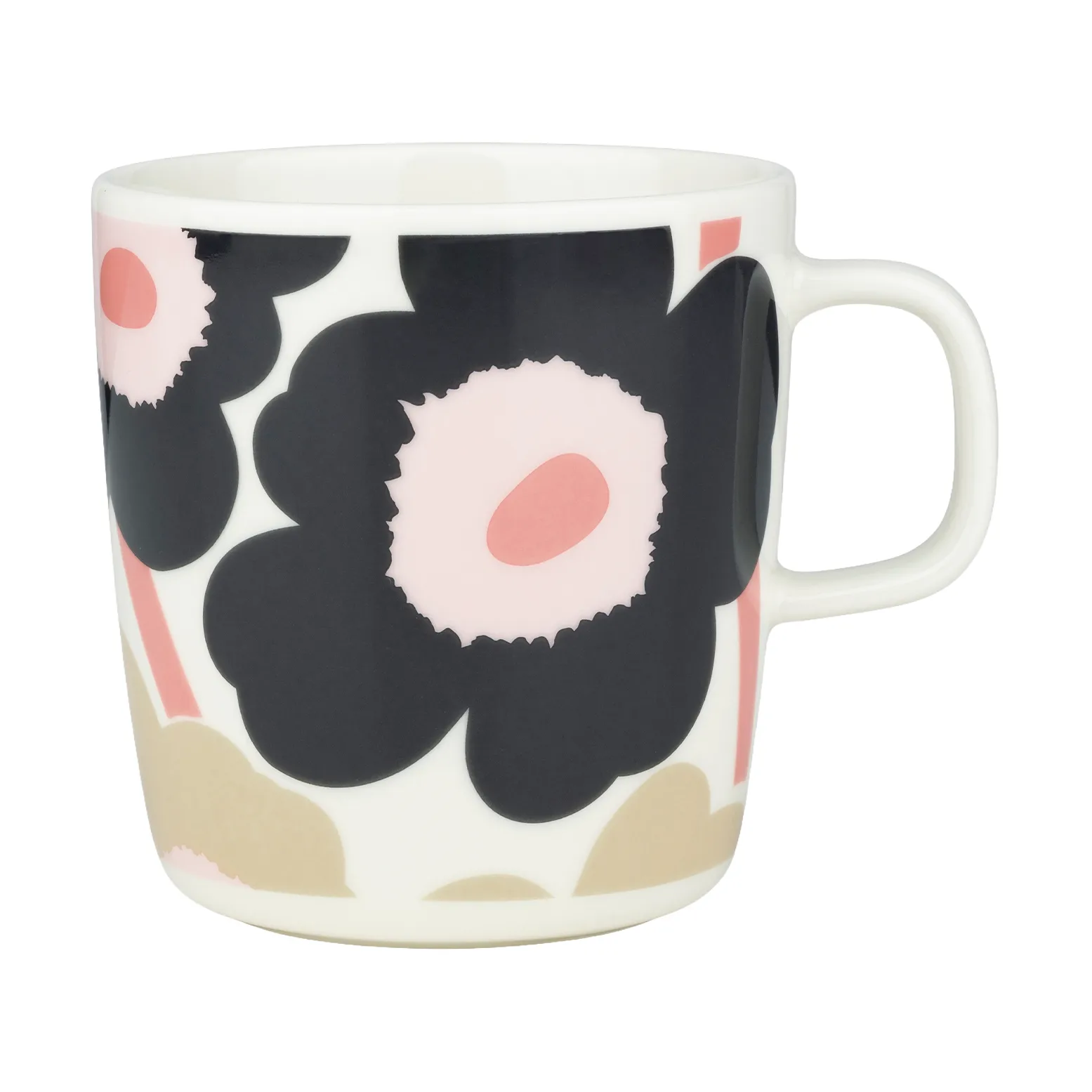 Mug Unikko 40 cl, Off white-charcoal-sand-pink Marimekko