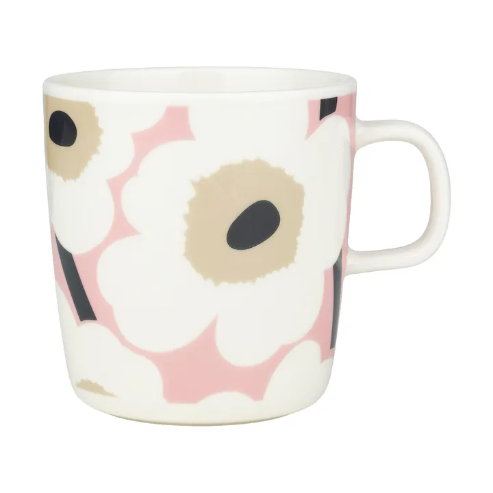 Mug Unikko 40 cl - Off white-pink-sand-charcoal - Marimekko