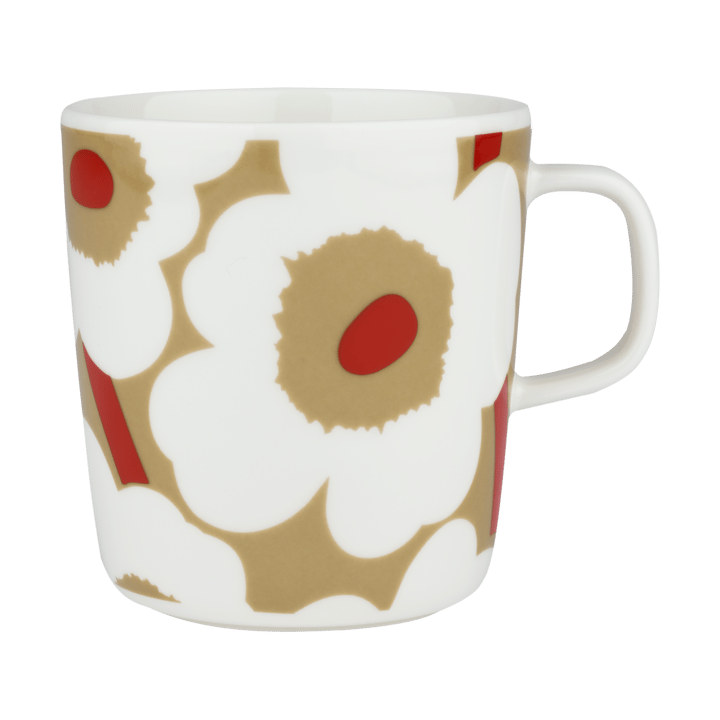 Mug Unikko 40 cl - White-beige-red - Marimekko