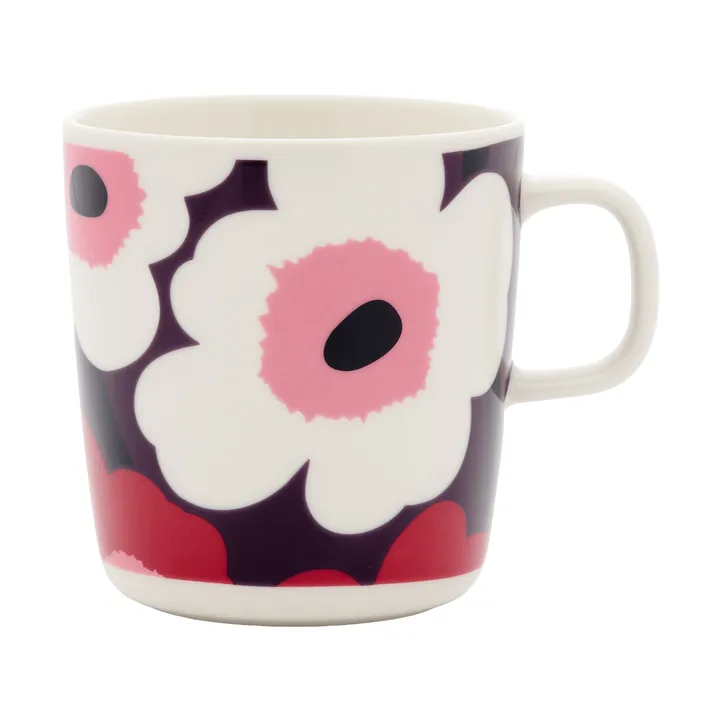 Mug Unikko 40 cl - White-plum-cranberry-pink - Marimekko