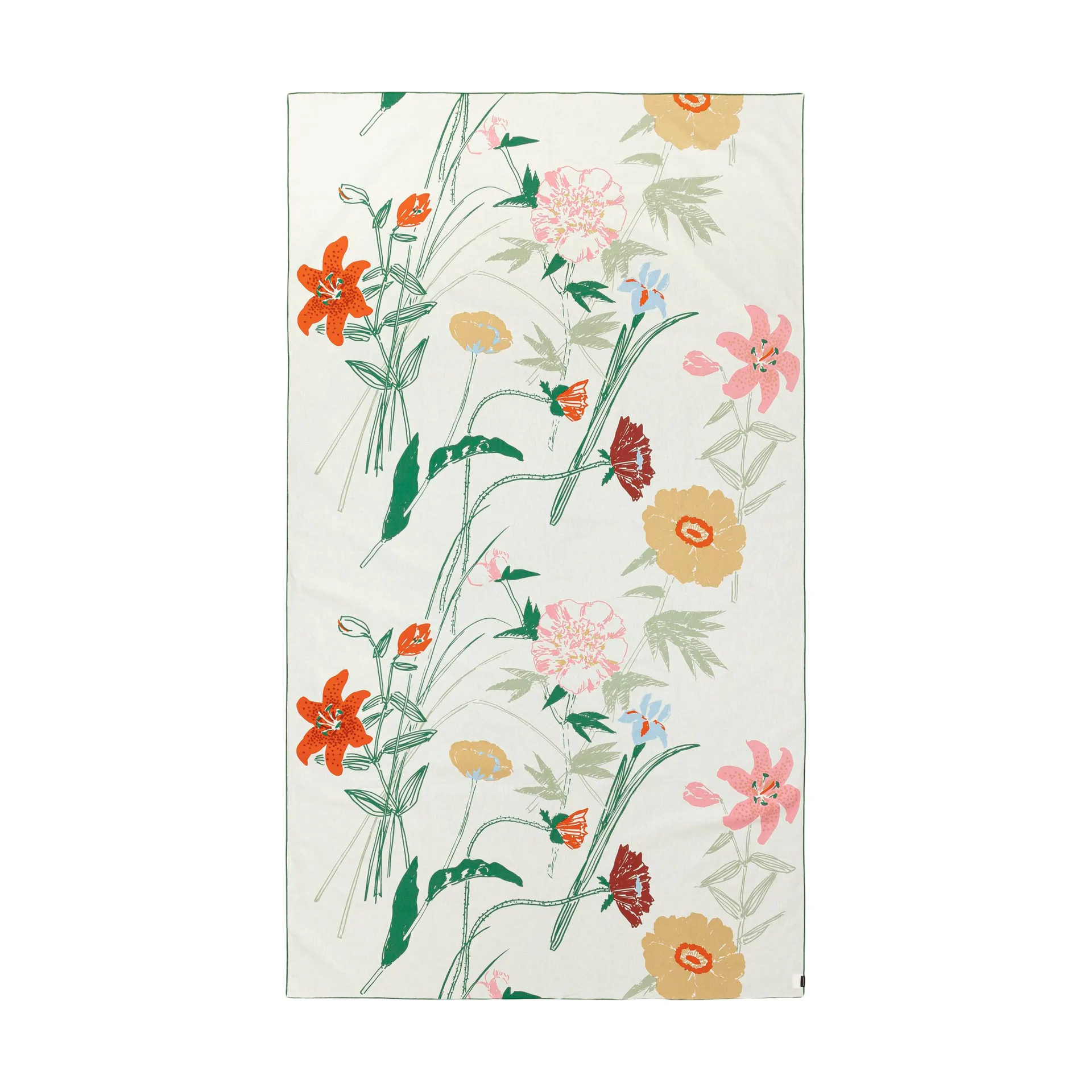 Nappe Puutarhakutsut 145x250 cm, White-green-orange-beige Marimekko