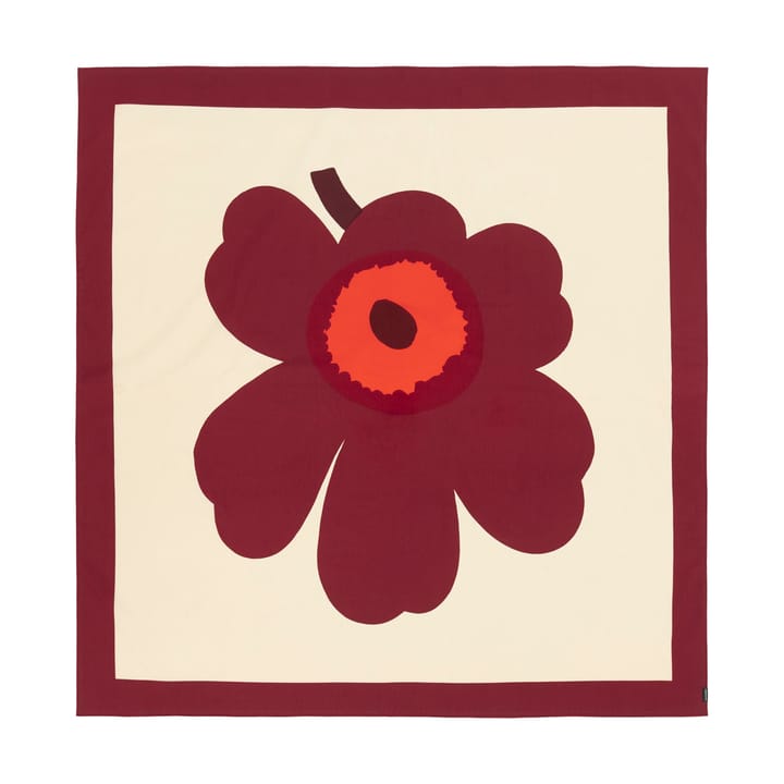 Nappe Unikko 140x140 cm - Vanille-bordeaux-rouge - Marimekko