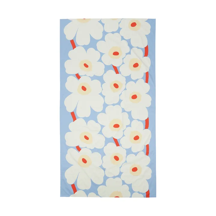 Nappe Unikko - Light blue-off white-melon-orange red, 135x250 cm - Marimekko