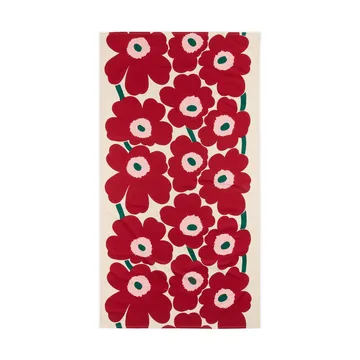 Nappe Unikko - Off white-cranberry-rose, 135x250 cm - Marimekko