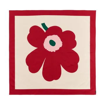 Nappe Unikko - Off white-cranberry-rose, 140x140 cm - Marimekko